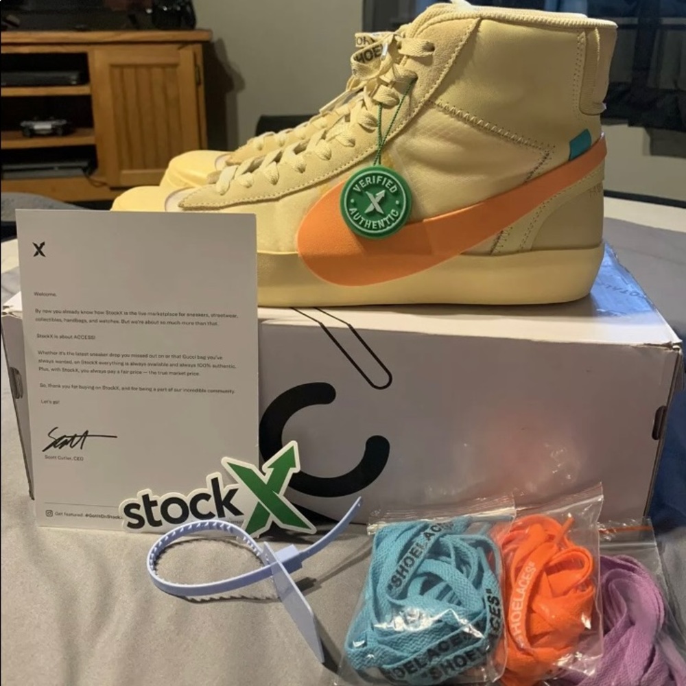 nike blazer mid off-white all hallow's eve.